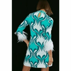 Best reviews of 🛒 KarenMillen Feather Hem Abstract Print Knit Mini 👗 Dress For Female 😉 -Karen Millen Sales unnamed file 949