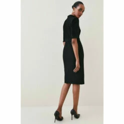 Brand new 🤩 KarenMillen Structured Crepe Lace Up Forever Midi 👗 Dress For Female 🛒 -Karen Millen Sales unnamed file 958