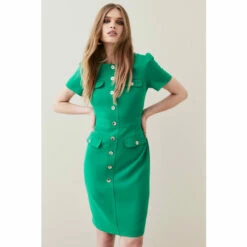 Brand new 🛒 KarenMillen Utility Midi 👗 Dress For Female 🔔 -Karen Millen Sales unnamed file 970