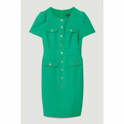 Brand new 🛒 KarenMillen Utility Midi 👗 Dress For Female 🔔 -Karen Millen Sales unnamed file 971