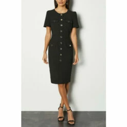 Brand new 🛒 KarenMillen Utility Midi 👗 Dress For Female 🔔 -Karen Millen Sales unnamed file 974