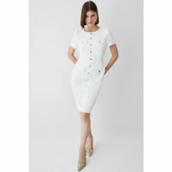 Brand new 🛒 KarenMillen Utility Midi 👗 Dress For Female 🔔 -Karen Millen Sales unnamed file 978