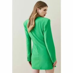 Outlet 🤩 KarenMillen Strong Shoulder Wrap Mini 👗 Dress For Female 🔥 -Karen Millen Sales unnamed file 984